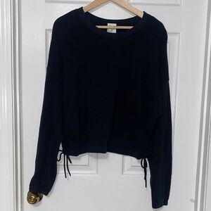 Women's Aerie Offline Black Sweatshirt with Side Ties